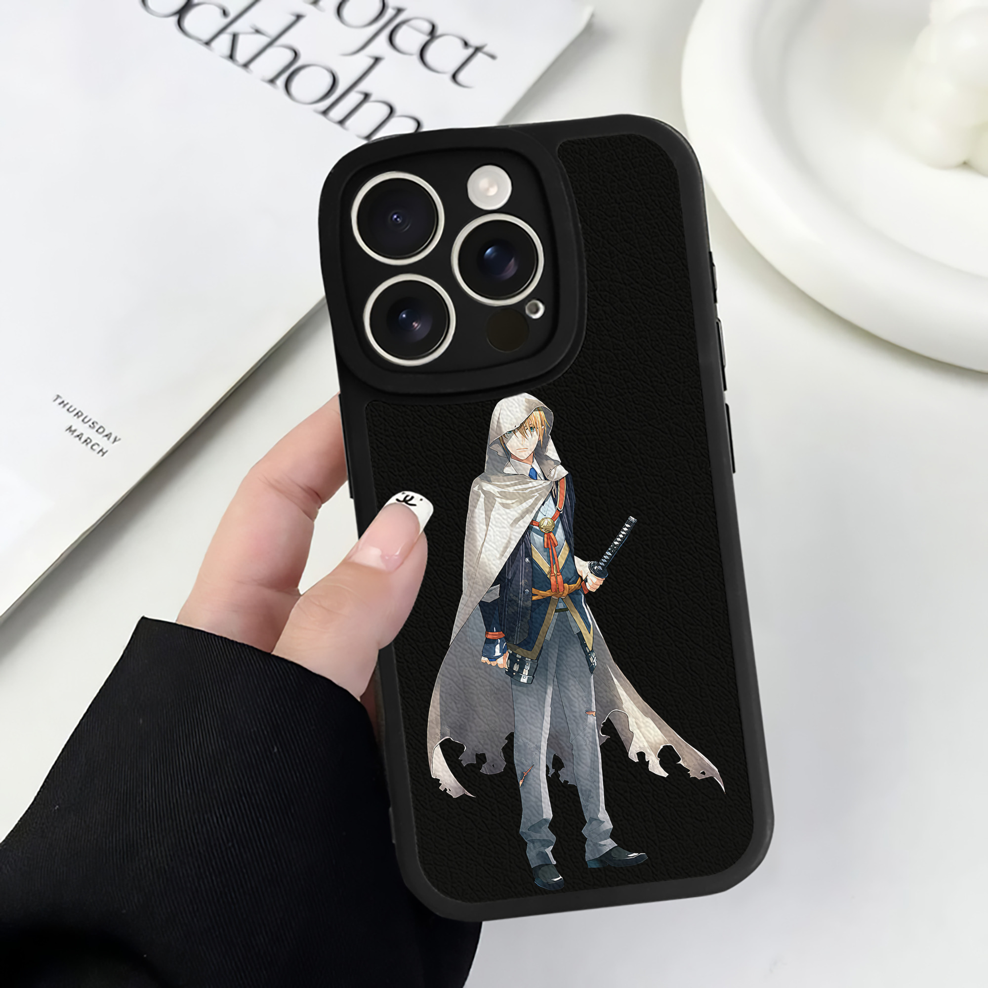 （画像用） 刀剣乱舞 Touken Ranbu 【iPhone 16シリーズ対応】シリコンスマホケース（レザー調） 材質：シリコン